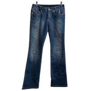 St. John Jeans Straight Leg High Rise Heart Pocket Size 2